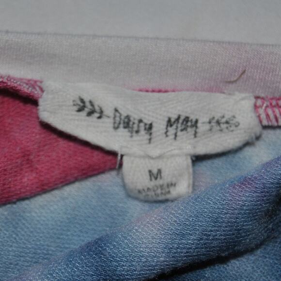 Positive Vibes Only Long Sleeve Crop Top Tie Dye Medium - Picture 5 of 6